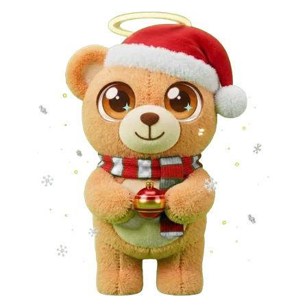 Bruno in a Christmas outfit